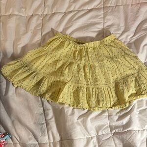 Tea Collection Yellow Floral Kids Skirt